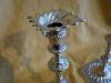 Sterling candlestick, close-up of top