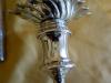Sterling candlestick, close-up